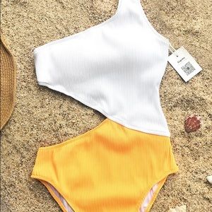 Cupshe Candy Rain One Shoulder One Piece Swimsuit!